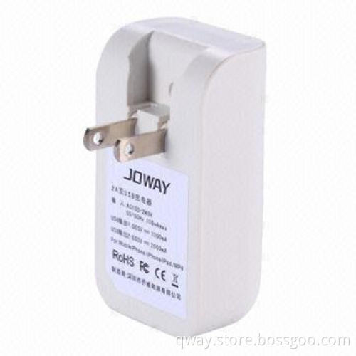 2A Travel Charger US Plug for iPad, iPhone, MP3
